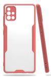 Mey İthalat®  Samsung Galaxy A71 Kılıf Platin Silikon - Pembe