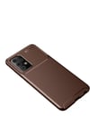 Mey İthalat®  Samsung Galaxy A72 Kılıf Auto Focus Karbon Kapak - Kahverengi