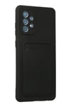 Mey İthalat®  Samsung Galaxy A72 Kılıf Kelvin Kartvizitli Silikon - Siyah