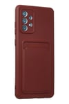 Mey İthalat®  Samsung Galaxy A72 Kılıf Kelvin Kartvizitli Silikon - Bordo