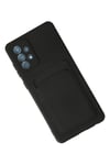 Mey İthalat®  Samsung Galaxy A72 Kılıf Kelvin Kartvizitli Silikon - Siyah