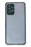 Mey İthalat®  Samsung Galaxy A72 Kılıf Miami Şeffaf Silikon - Koyu Yeşil