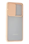 Mey İthalat®  Samsung Galaxy A72 Kılıf Palm Buzlu Kamera Sürgülü Silikon - Pembe