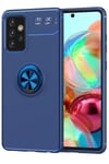 Mey İthalat®  Samsung Galaxy A72 Kılıf Range Yüzüklü Silikon - Mavi