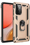Mey İthalat®  Samsung Galaxy A72 Kılıf Sofya Yüzüklü Silikon Kapak - Gold
