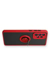 Mey İthalat®  Samsung Galaxy A73 5G Kılıf Montreal Yüzüklü Silikon Kapak - Kırmızı