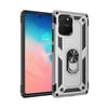 Mey İthalat®  Samsung Galaxy A91 / S10 Lite Kılıf Sofya Yüzüklü Silikon Kapak - Gümüş