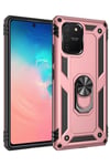 Mey İthalat®  Samsung Galaxy A91 / S10 Lite Kılıf Sofya Yüzüklü Silikon Kapak - Rose