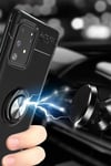 Mey İthalat®  Samsung Galaxy A91 / S10 Lite Kılıf Range Yüzüklü Silikon - Kırmızı
