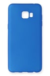 Mey İthalat®  Samsung Galaxy C7 Pro Kılıf First Silikon - Mavi