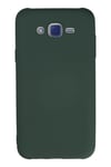 Mey İthalat®  Samsung Galaxy J7 Kılıf Nano içi Kadife Silikon - Koyu Yeşil