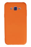 Mey İthalat®  Samsung Galaxy J7 Kılıf Nano içi Kadife Silikon - Turuncu