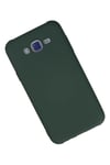 Mey İthalat®  Samsung Galaxy J7 Kılıf Nano içi Kadife Silikon - Koyu Yeşil