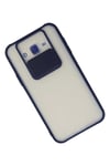 Mey İthalat®  Samsung Galaxy J7 Kılıf Palm Buzlu Kamera Sürgülü Silikon - Lacivert