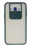 Mey İthalat®  Samsung Galaxy J7 Kılıf Palm Buzlu Kamera Sürgülü Silikon - Yeşil