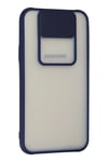 Mey İthalat®  Samsung Galaxy J7 Kılıf Palm Buzlu Kamera Sürgülü Silikon - Lacivert