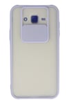 Mey İthalat®  Samsung Galaxy J7 Kılıf Palm Buzlu Kamera Sürgülü Silikon - Lila