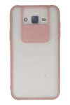 Mey İthalat®  Samsung Galaxy J7 Kılıf Palm Buzlu Kamera Sürgülü Silikon - Pembe