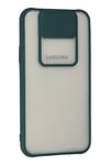 Mey İthalat®  Samsung Galaxy J7 Kılıf Palm Buzlu Kamera Sürgülü Silikon - Yeşil
