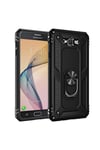 Mey İthalat®  Samsung Galaxy J7 Kılıf Sofya Yüzüklü Silikon Kapak - Siyah