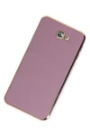 Mey İthalat®  Samsung Galaxy J7 Prime Kılıf Volet Silikon - Mor