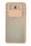 Mey İthalat®  Samsung Galaxy J7 Prime Kılıf Palm Buzlu Kamera Sürgülü Silikon - Pembe