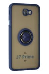 Mey İthalat®  Samsung Galaxy J7 Prime Kılıf Montreal Yüzüklü Silikon Kapak - Lacivert