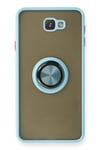 Mey İthalat®  Samsung Galaxy J7 Prime Kılıf Montreal Yüzüklü Silikon Kapak - Buz Mavi