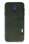 Mey İthalat®  Samsung Galaxy J7 Pro / J730 Kılıf Loop Deri Silikon - Yeşil
