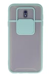 Mey İthalat®  Samsung Galaxy J7 Pro / J730 Kılıf Palm Buzlu Kamera Sürgülü Silikon - Turkuaz