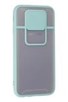 Mey İthalat®  Samsung Galaxy J7 Pro / J730 Kılıf Palm Buzlu Kamera Sürgülü Silikon - Turkuaz