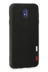 Mey İthalat®  Samsung Galaxy J7 Pro / J730 Kılıf Loop Deri Silikon - Siyah