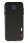 Mey İthalat®  Samsung Galaxy J7 Pro / J730 Kılıf Loop Deri Silikon - Siyah