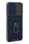 Mey İthalat®  Samsung Galaxy M14 5G Kılıf Pars Lens Yüzüklü Silikon - Lacivert