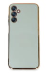 Mey İthalat®  Samsung Galaxy M14 5G Kılıf Volet Silikon - Açık Yeşil