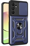 Mey İthalat®  Samsung Galaxy M15 Kılıf Pars Lens Yüzüklü Silikon - Lacivert