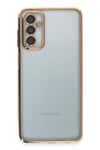 Mey İthalat®  Samsung Galaxy M23 Kılıf  Lensli Silikon - Gold