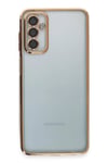 Mey İthalat®  Samsung Galaxy M23 Kılıf  Lensli Silikon - Gold
