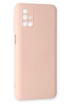 Mey İthalat®  Samsung Galaxy M31S Kılıf Nano içi Kadife Silikon - Pudra
