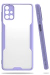 Mey İthalat®  Samsung Galaxy M31S Kılıf Platin Silikon - Lila