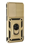 Mey İthalat®  Samsung Galaxy M33 Kılıf Pars Lens Yüzüklü Silikon - Gold
