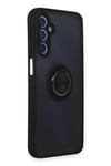 Mey İthalat®  Samsung Galaxy M34 5G Kılıf Montreal Yüzüklü Silikon Kapak - Siyah
