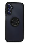 Mey İthalat®  Samsung Galaxy M34 5G Kılıf Montreal Yüzüklü Silikon Kapak - Siyah