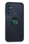 Mey İthalat®  Samsung Galaxy M34 5G Kılıf Montreal Yüzüklü Silikon Kapak - Yeşil