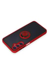 Mey İthalat®  Samsung Galaxy M34 5G Kılıf Montreal Yüzüklü Silikon Kapak - Kırmızı