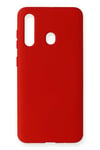 Mey İthalat®  Samsung Galaxy M40 Kılıf Nano içi Kadife Silikon - Kırmızı