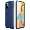 Mey İthalat®  Samsung Galaxy M51 Kılıf Auto Focus Karbon Kapak - Lacivert