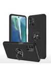 Mey İthalat®  Samsung Galaxy M51 Kılıf Elit Yüzüklü Kapak - Siyah