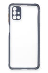 Mey İthalat®  Samsung Galaxy M51 Kılıf Miami Şeffaf Silikon - Gri
