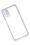 Mey İthalat®  Samsung Galaxy M51 Kılıf Miami Şeffaf Silikon - Lila